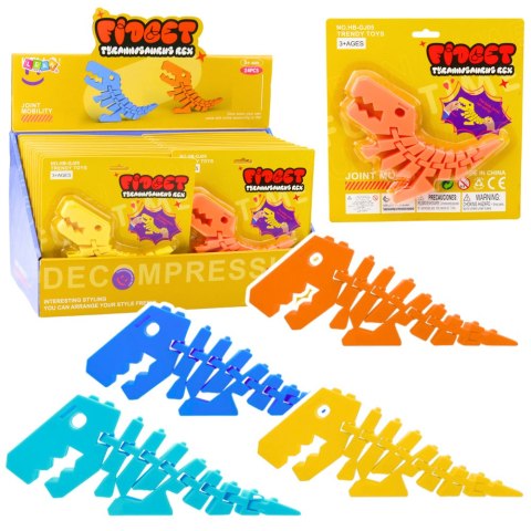 Dinozaur Puzzle Fidget 3D Układanka Elastyczny Do Wyginania Mix LEAN TOYS Dinozaur Puzzle Fidget 3D Układanka Elastyczny Do Wyginania Mix LEAN TOYS