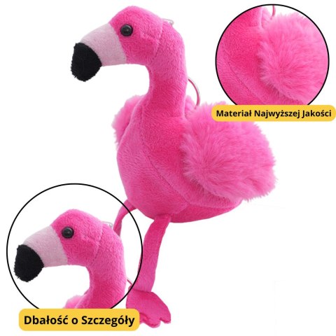 Flaming Pluszowy Brelok Puszysty Ozdoba Różowy 12cm LEAN TOYS Flaming Pluszowy Brelok Puszysty Ozdoba Różowy 12cm LEAN TOYS