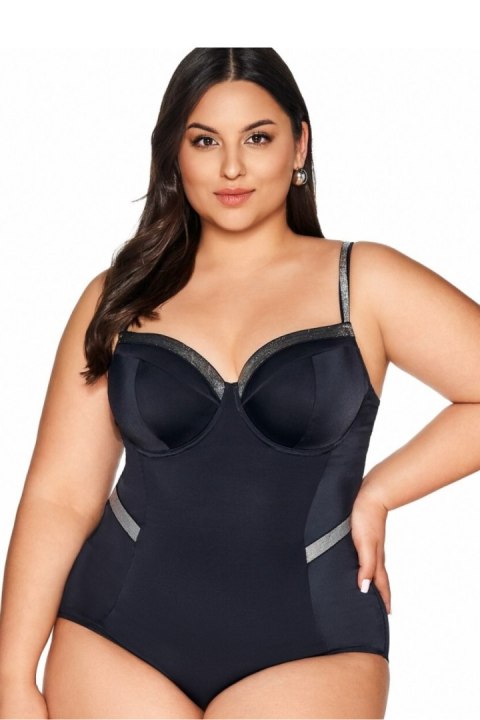 Jednoczęściowy strój kąpielowy Kostium kąpielowy Model SKJ63 Black - Ava Ava Jednoczęściowy strój kąpielowy Kostium kąpielowy Model SKJ63 Black - Ava Ava