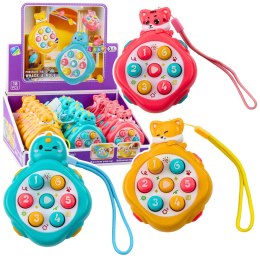 Mini Whack-A-Mole Gra Zręcznościowa Zwierzęta Liczby Kolorowe Mix LEAN TOYS