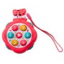 Mini Whack-A-Mole Gra Zręcznościowa Zwierzęta Liczby Kolorowe Mix LEAN TOYS