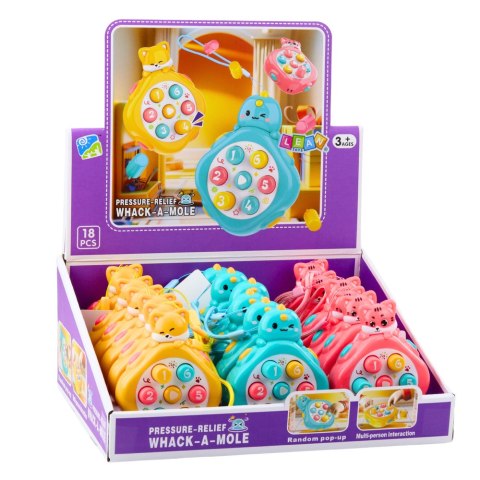 Mini Whack-A-Mole Gra Zręcznościowa Zwierzęta Liczby Kolorowe Mix LEAN TOYS Mini Whack-A-Mole Gra Zręcznościowa Zwierzęta Liczby Kolorowe Mix LEAN TOYS