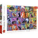 Puzzle - 500 - Koci alfabet - Trefl 37527 Trefl Puzzle