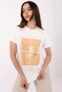 Tshirt Damski Model CLM-TS-1704.85 Ecru - Factory Price Factory Price