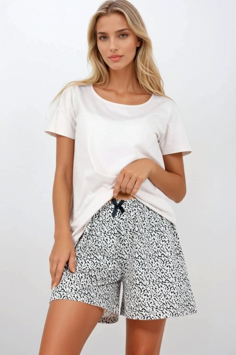 Piżama Damska Model Impressive You Short Beige - Momenti Per Me Momenti Per Me Piżama Damska Model Impressive You Short Beige - Momenti Per Me Momenti Per Me