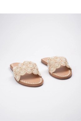 Sandał Klapki Model Daisy GQ8-057 Beige - Inello Inello