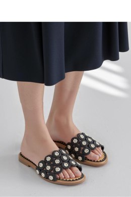 Sandał Klapki Model Kwiatowy Eden GQ8-057 Black - Inello Inello