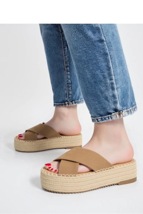Sandał Klapki Model Safari X5-350 Beige Khaki) - Inello Inello