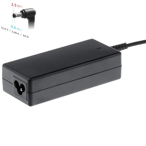 Zasilacz sieciowy Akyga AK-ND-30 do notebooka 12V/5,0A 60W 5.5x2.5 mm AKYGA Zasilacz sieciowy Akyga AK-ND-30 do notebooka 12V/5,0A 60W 5.5x2.5 mm AKYGA