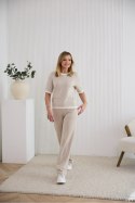 Bluzka Model M427 Jodełka/Beige - La Aurora La Aurora