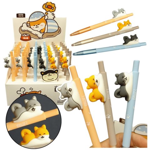 Długopis Z Figurką Pieska Shiba Niebieski Tusz 0.5mm LEAN Długopis Z Figurką Pieska Shiba Niebieski Tusz 0.5mm LEAN
