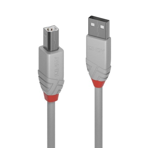 Kabel USB 2.0 LINDY Type A/B M/M Anthra Line 2m szary LINDY Kabel USB 2.0 LINDY Type A/B M/M Anthra Line 2m szary LINDY