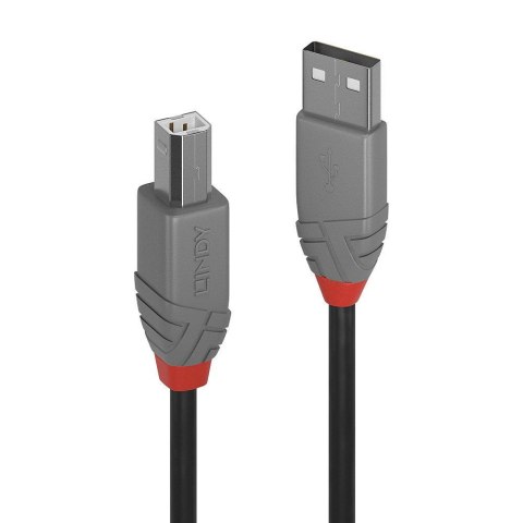 Kabel drukarkowy USB LINDY 2.0 A/M - USB B /M, Anthra Line 2 Czarny LINDY Kabel drukarkowy USB LINDY 2.0 A/M - USB B /M, Anthra Line 2 Czarny LINDY