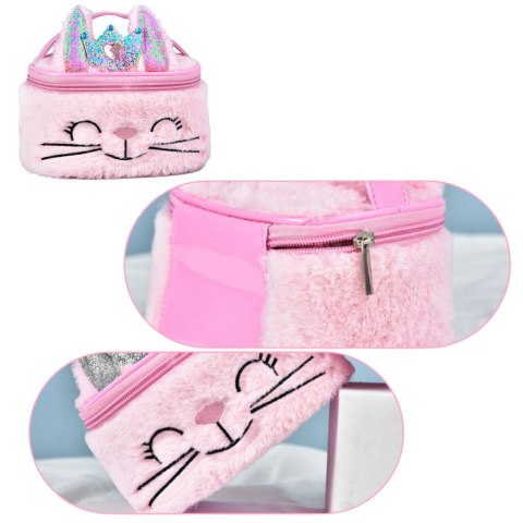 Pluszowa Kosmetyczka Dziecięca Króliczek Brokat Różowa 20cm LEAN Pluszowa Kosmetyczka Dziecięca Króliczek Brokat Różowa 20cm LEAN