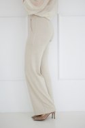 Spodnie Damskie Model M419/D Jodełka/Beige - La Aurora La Aurora