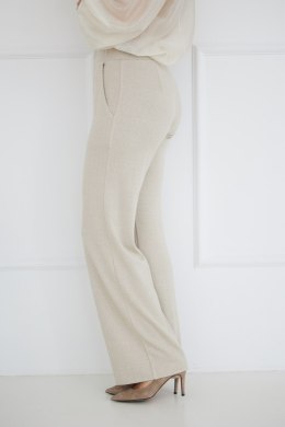 Spodnie Damskie Model M419/D Jodełka/Beige - La Aurora La Aurora