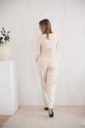 Spodnie Komplet Model M387/6 Beige - La Aurora La Aurora Spodnie Komplet Model M387/6 Beige - La Aurora La Aurora
