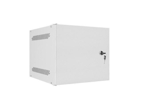Szafa instalacyjna Rack wisząca 10" 4U 280x310mm szara Lanberg (flat pack) drzwi metalowe LANBERG