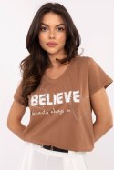 Tshirt Damski Model CLM-TS-1726.87 Light Brown - Factory Price Factory Price