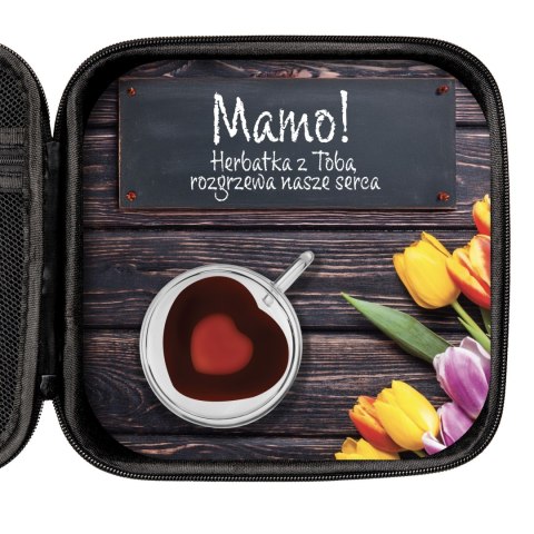 Zestaw Prezentowy dla Mamy - Serce - Filiżanka serce, herbata, akcesoria Zestaw Prezentowy dla Mamy - Serce - Filiżanka serce, herbata, akcesoria