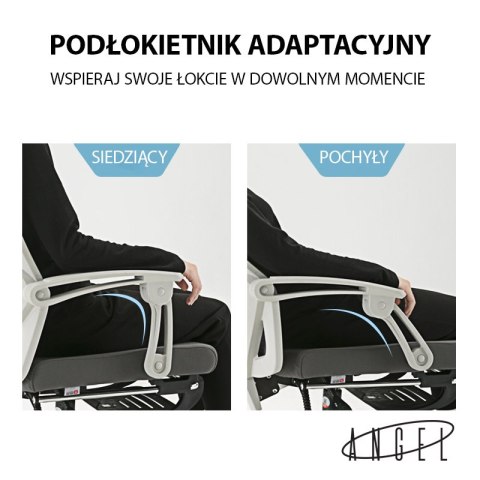 Fotel ergonomiczny ANGEL biurowy obrotowy Spino czarny ANGEL Fotel ergonomiczny ANGEL biurowy obrotowy Spino czarny ANGEL