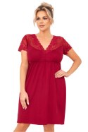 Koszulka nocna Koszula Nocna Model Livia Plus Size Burgund Bordo - Donna Donna