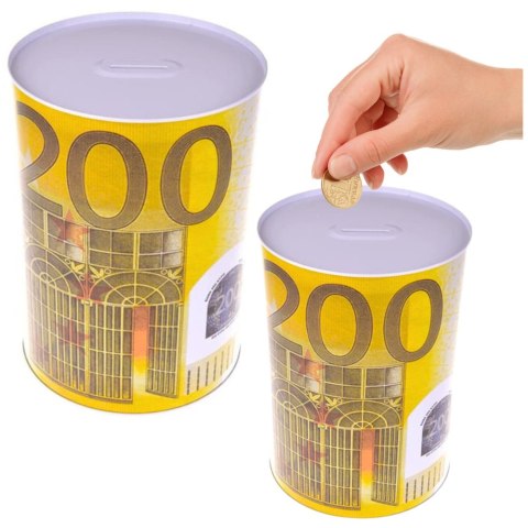 Metalowa Skarbonka Puszka Banknot 200 Euro 16,5 x 12cm LEAN Metalowa Skarbonka Puszka Banknot 200 Euro 16,5 x 12cm LEAN