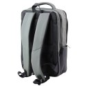 Plecak Miejski Biznesowy USB Kieszeń Na Laptopa Czarno Szary 16L 41cm LEAN