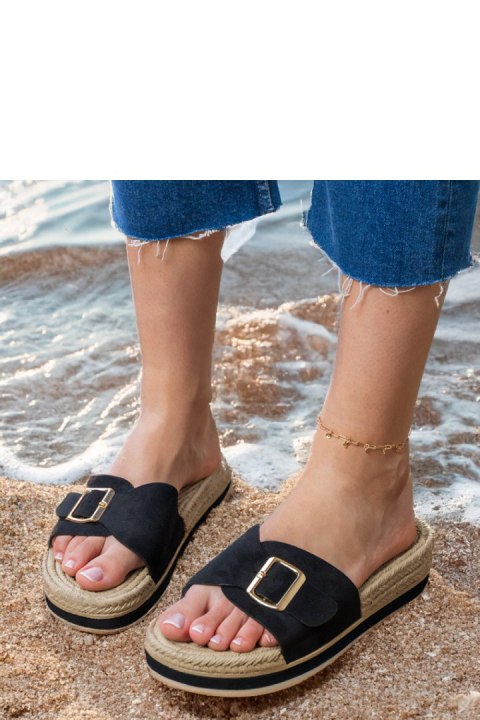 Sandał Klapki Model Umsa LOLO27 Black - PRIMO PRIMO Sandał Klapki Model Umsa LOLO27 Black - PRIMO PRIMO