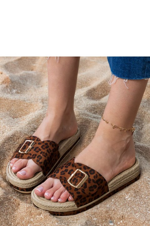 Sandał Klapki Model Umsa LOLO27 Panterka - PRIMO PRIMO Sandał Klapki Model Umsa LOLO27 Panterka - PRIMO PRIMO