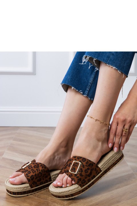 Sandał Klapki Model Umsa LOLO27 Panterka - PRIMO PRIMO Sandał Klapki Model Umsa LOLO27 Panterka - PRIMO PRIMO