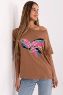 Tshirt Damski Model CLM-TS-1019.79 Light Brown - Factory Price Factory Price