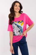 Tshirt Damski Model MI-TS-M3221-1.20P Dark Pink - Italy Moda Italy Moda