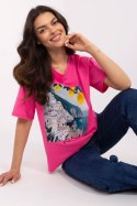 Tshirt Damski Model MI-TS-M3221-1.20P Dark Pink - Italy Moda Italy Moda