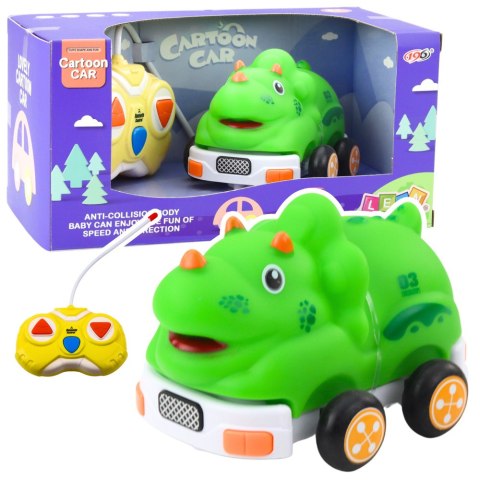 Autko Zdalnie Sterowne RC Dla Malucha Dinozaur Zielony LEAN Toys