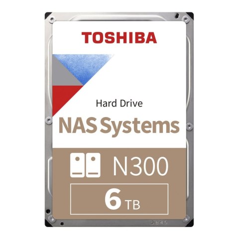 Dysk Toshiba N300 HDWG760EZSTA 6TB 3,5" 7200 512MB SATA III NAS RETAIL Toshiba