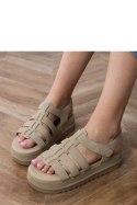 Sandały Model Hartos PL363 Dark Beige Khaki - PRIMO PRIMO