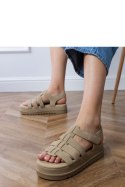 Sandały Model Hartos PL363 Dark Beige Khaki - PRIMO PRIMO