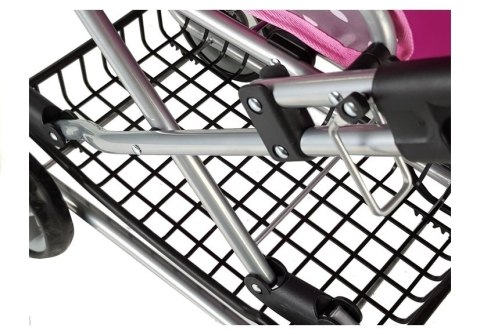 5252 Wózek dla lalek Alice Szaro-Różowy z Nosidełkiem Alice 5252 Wózek dla lalek Alice Szaro-Różowy z Nosidełkiem Alice