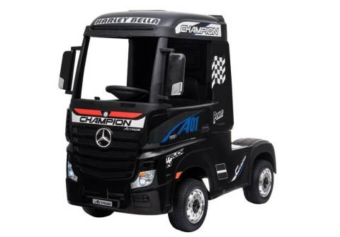 Auto Mercedes Actros Czarny Lakierowany Ciężarówka Dla Dzieci Pilot LED MP4 LEAN CARS