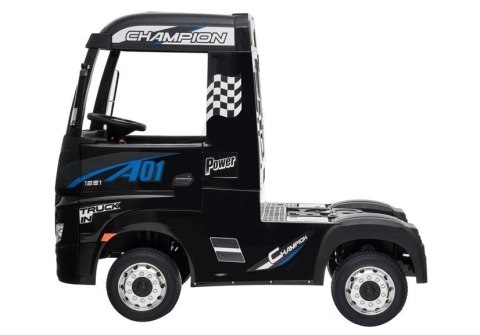 Auto Mercedes Actros Czarny Lakierowany Ciężarówka Dla Dzieci Pilot LED MP4 LEAN CARS