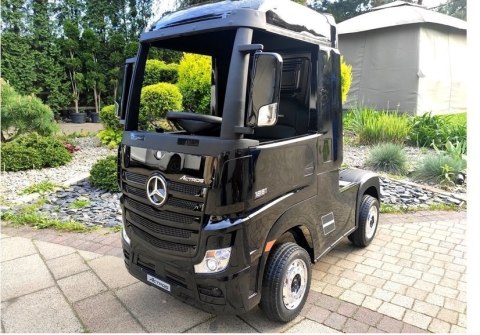 Auto Mercedes Actros Czarny Lakierowany Ciężarówka Dla Dzieci Pilot LED MP4 LEAN CARS