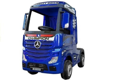 Auto Mercedes Actros Niebieski Lakierowany Ciężarówka Pilot LED MP4 LEAN CARS