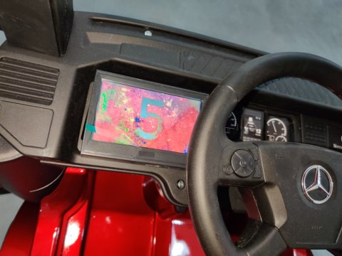 Auto Mercedes Actros Niebieski Lakierowany Ciężarówka Pilot LED MP4 LEAN CARS