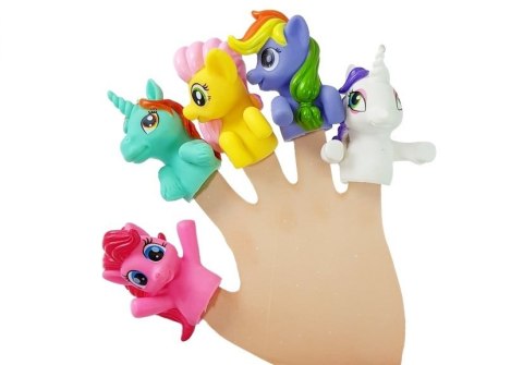 Nakładki na palce Kucyki Pacynki Jednorożec 5 elem. LEAN Toys Nakładki na palce Kucyki Pacynki Jednorożec 5 elem. LEAN Toys