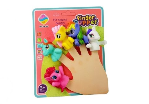 Nakładki na palce Kucyki Pacynki Jednorożec 5 elem. LEAN Toys Nakładki na palce Kucyki Pacynki Jednorożec 5 elem. LEAN Toys