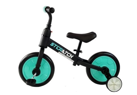 Rowerek Biegowy B-12 Czarno-Turkusowy LEAN Bike