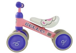 Rowerek Biegowy Bello z Podwójnymi Kółkami Różowy LEAN Bike