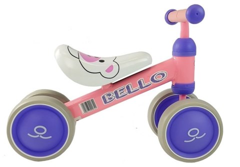 Rowerek Biegowy Bello z Podwójnymi Kółkami Różowy LEAN Bike Rowerek Biegowy Bello z Podwójnymi Kółkami Różowy LEAN Bike