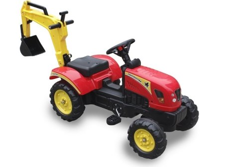 Traktor z Łyżką czerwony Pedały LEAN CARS